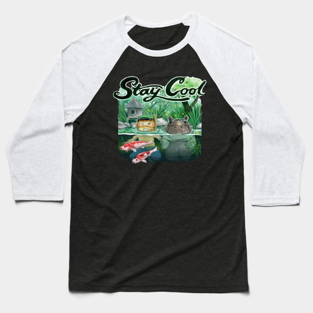 Stay Cool in the Koi Pond Baseball T-Shirt by khots